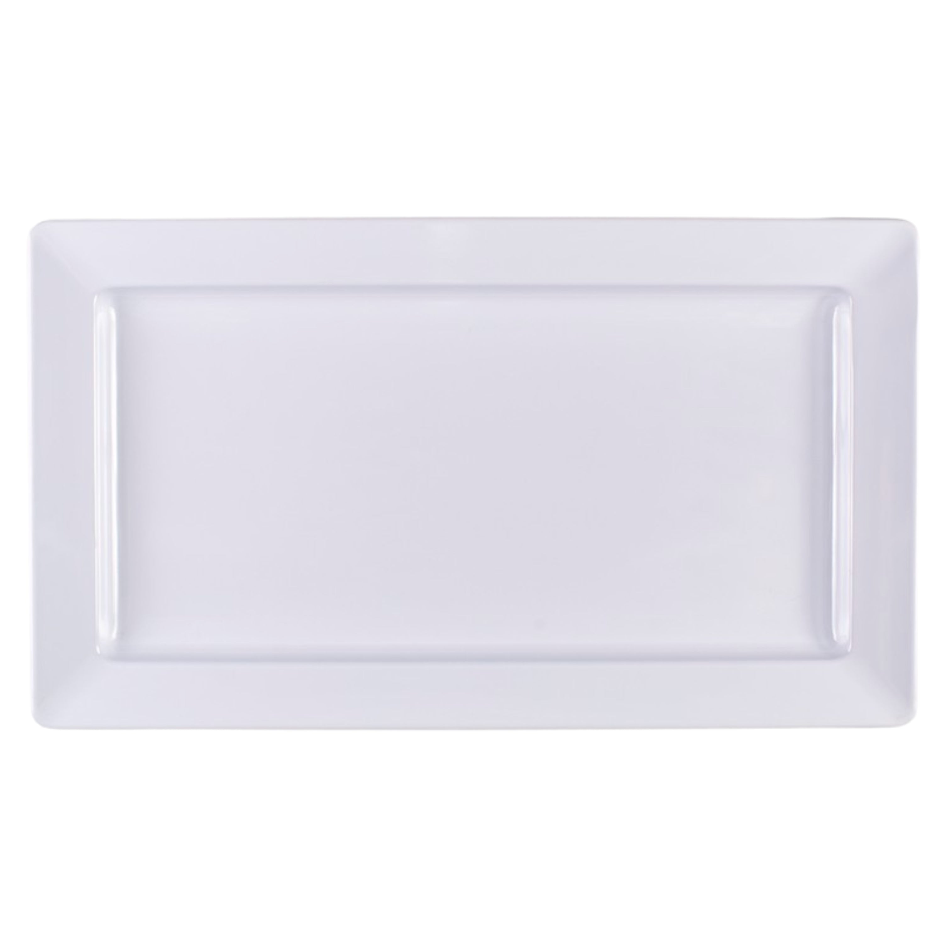 White Melamine Platter 22"x13"