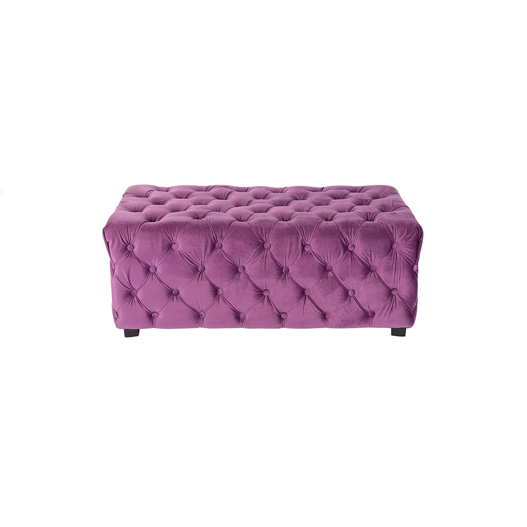Amethyst Velvet Tufted Ottoman