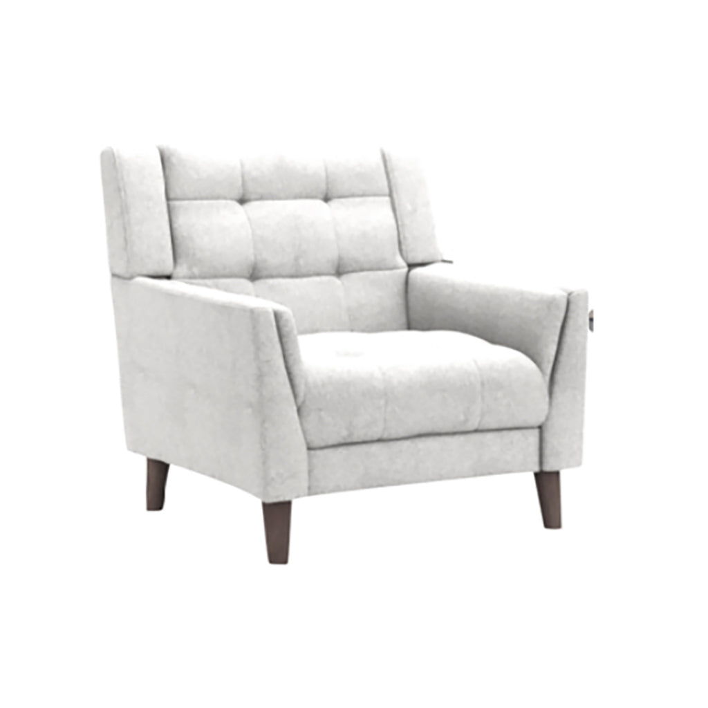 Avery Warm White Flannel Armchair