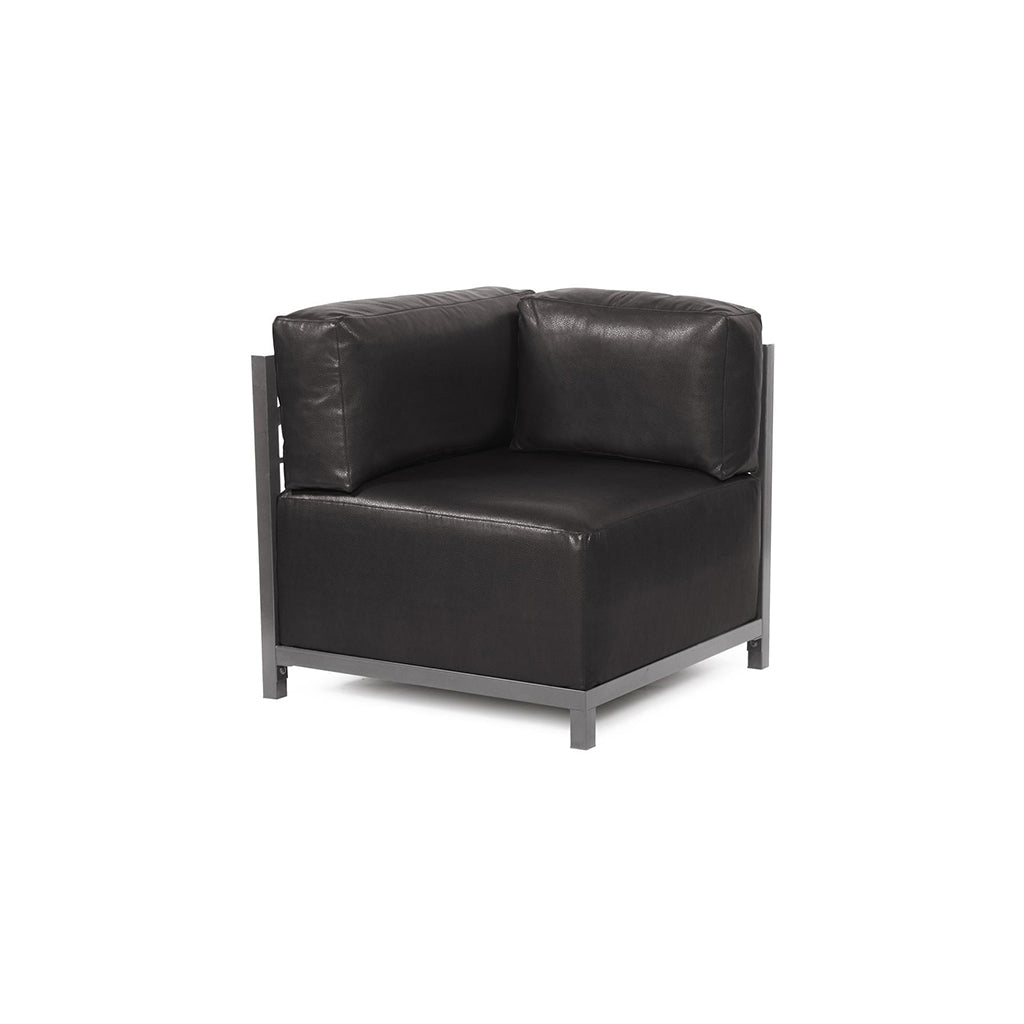 Axis Black Corner Chair w/ Titanium Frame