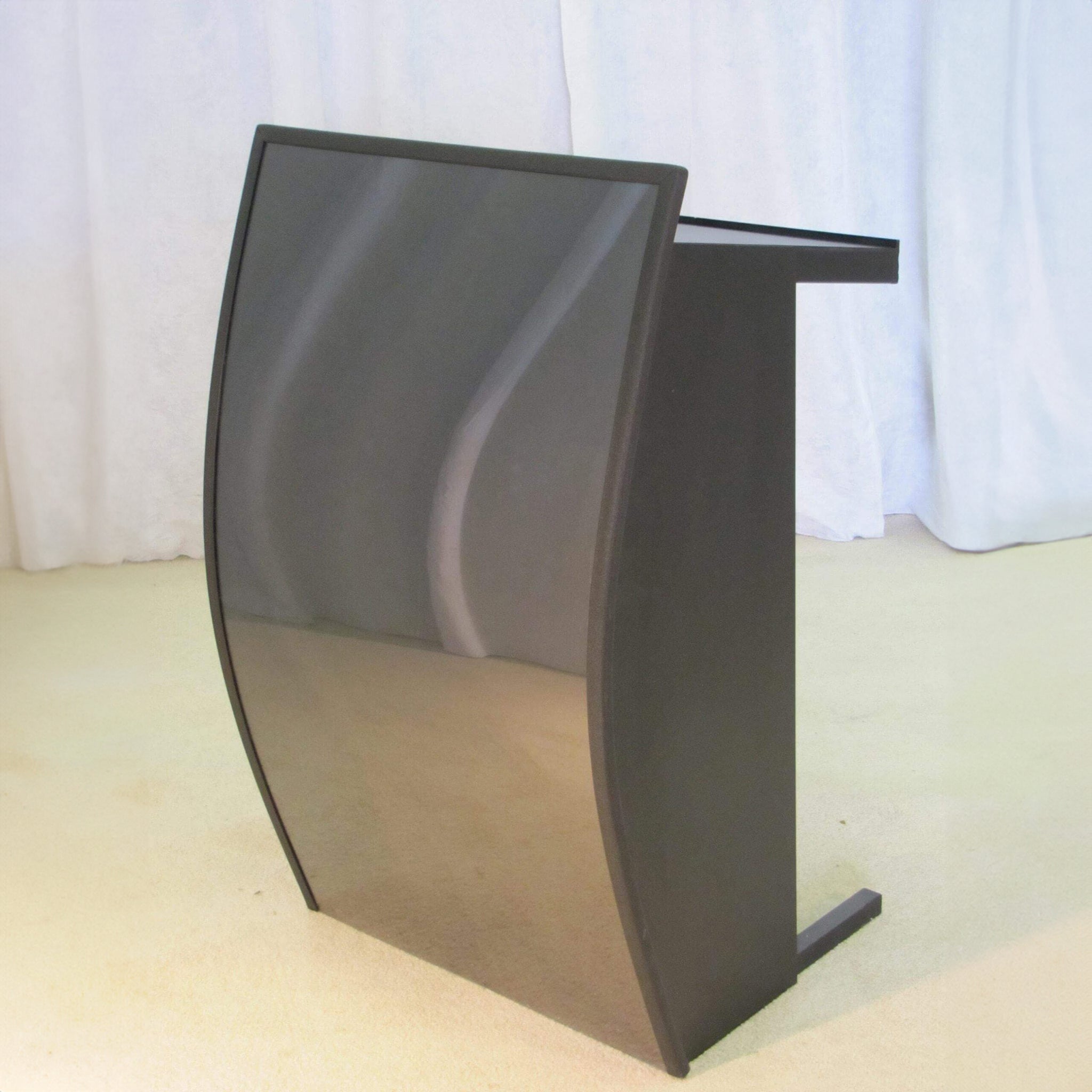 Black Metal Plexi Front Podium