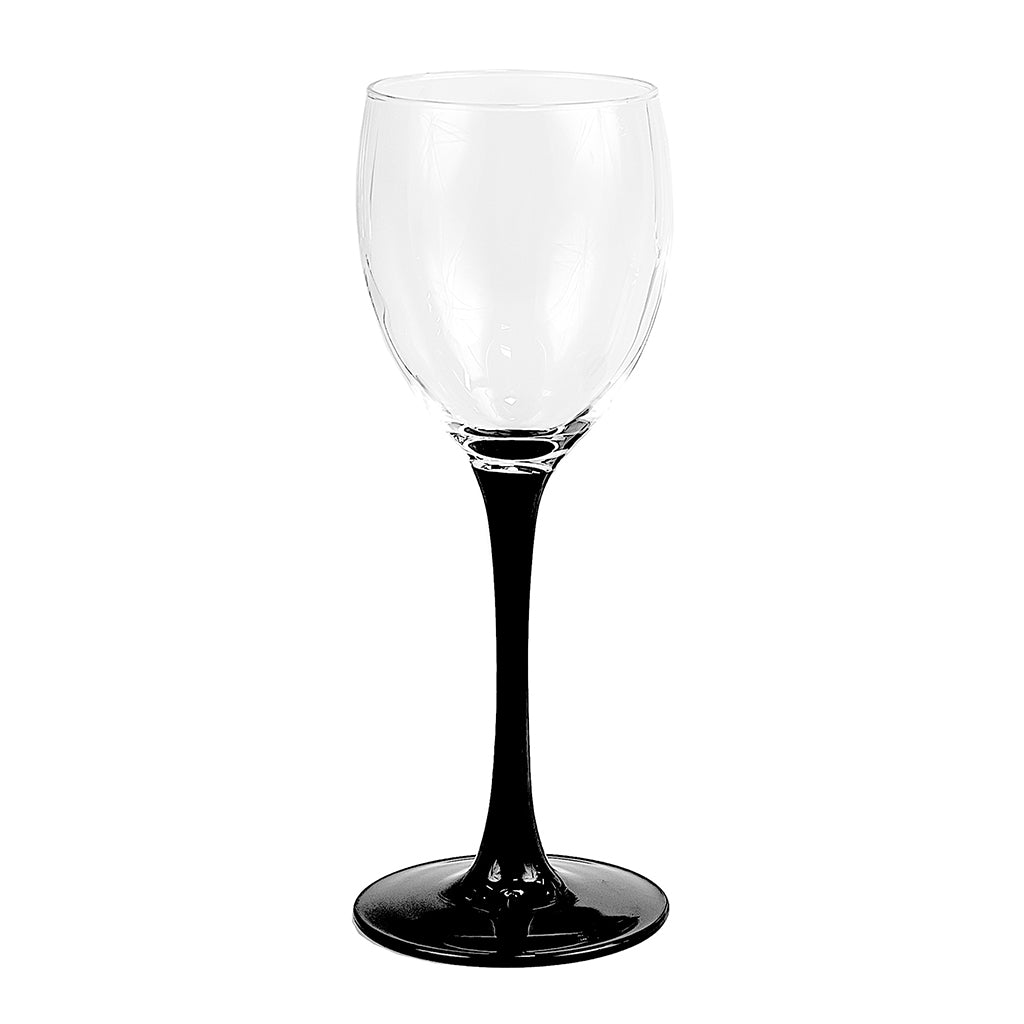 Black Stem Glassware Set