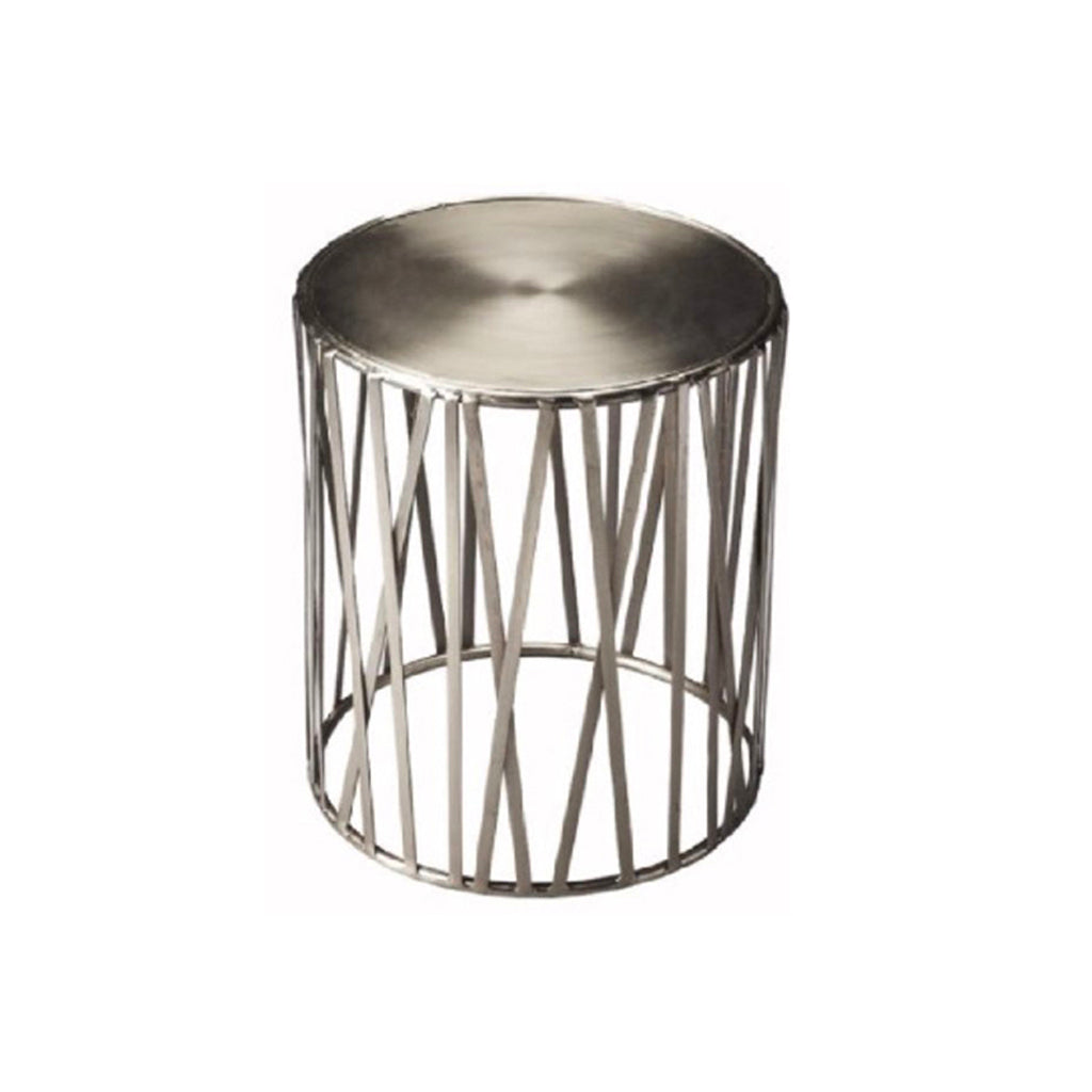 Brushed Steel Side Table