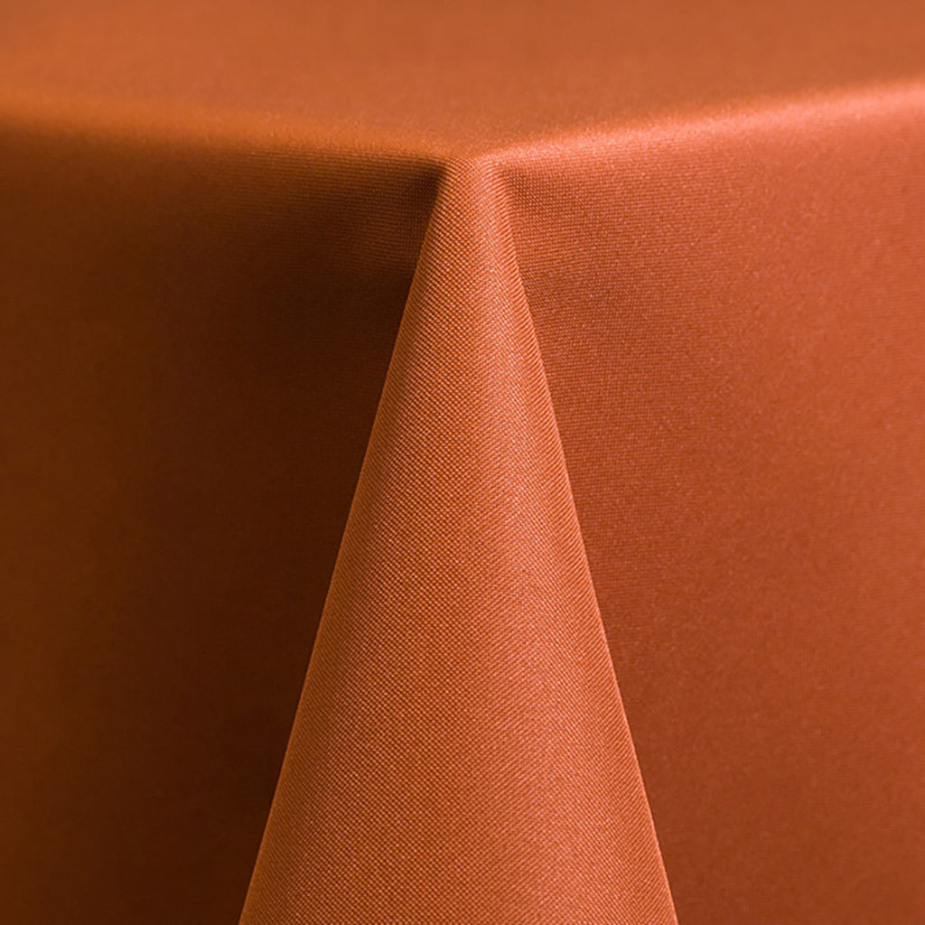 Burnt Orange Solid Polyester Linen