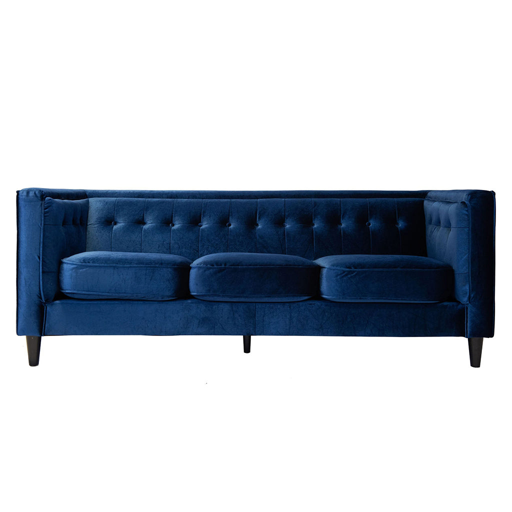 Carnegie Sapphire Velvet Sofa