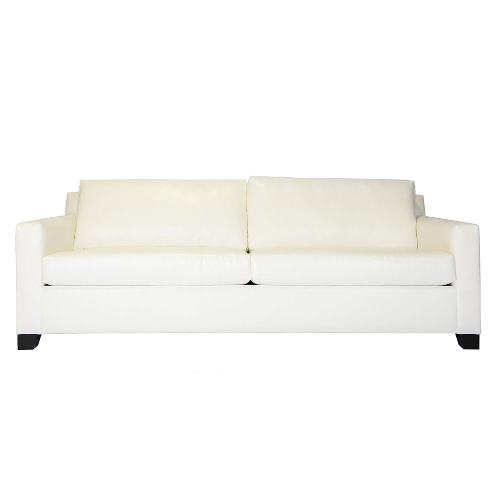 Carrara White Leather Sofa