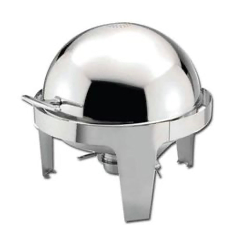 Chafer - 4 qt Round Roll Top Hi-Polish