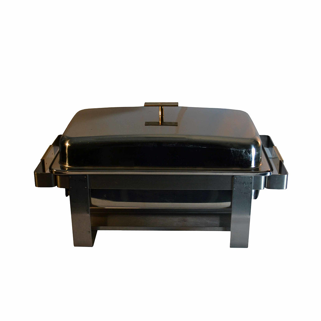 Chafer - 8 qt Rectangular w/Iron Frame Stainless Steel