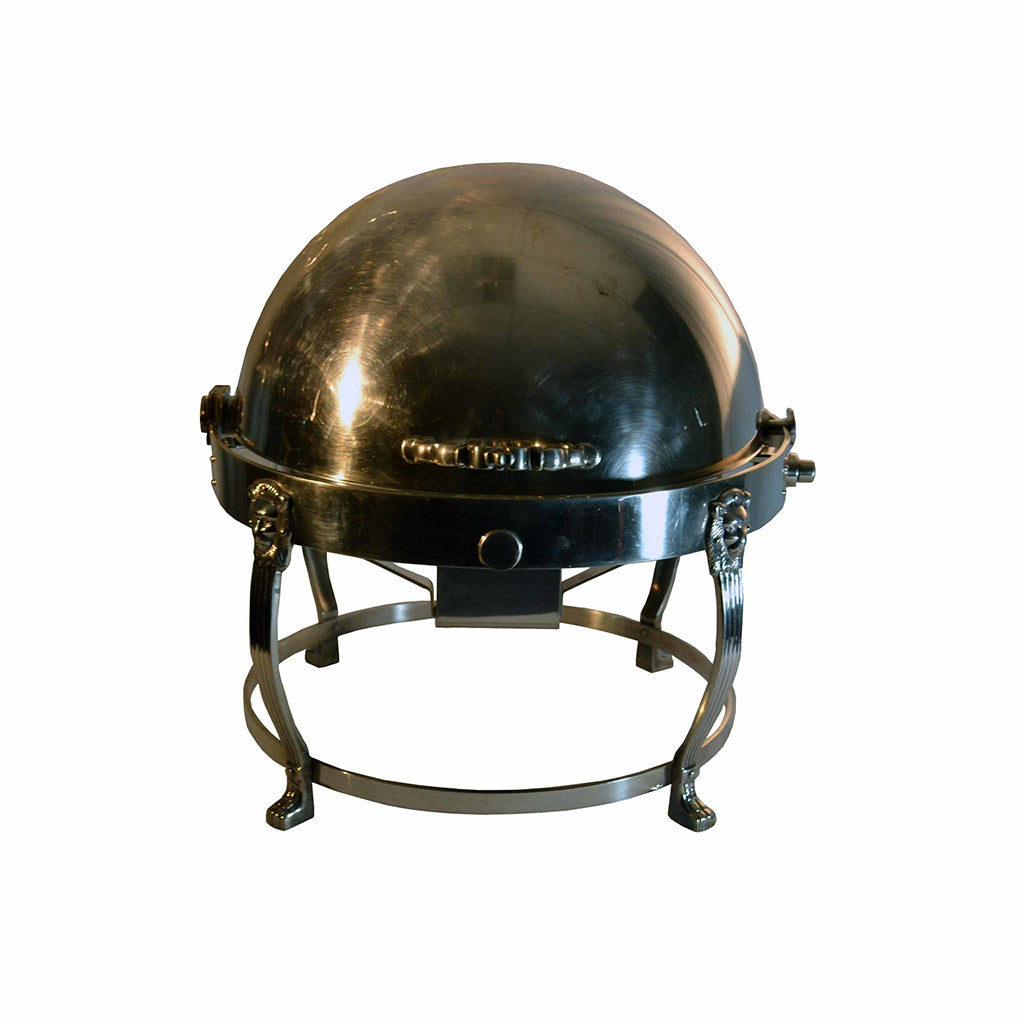 Chafer - 8 qt Round Roll Top Silver