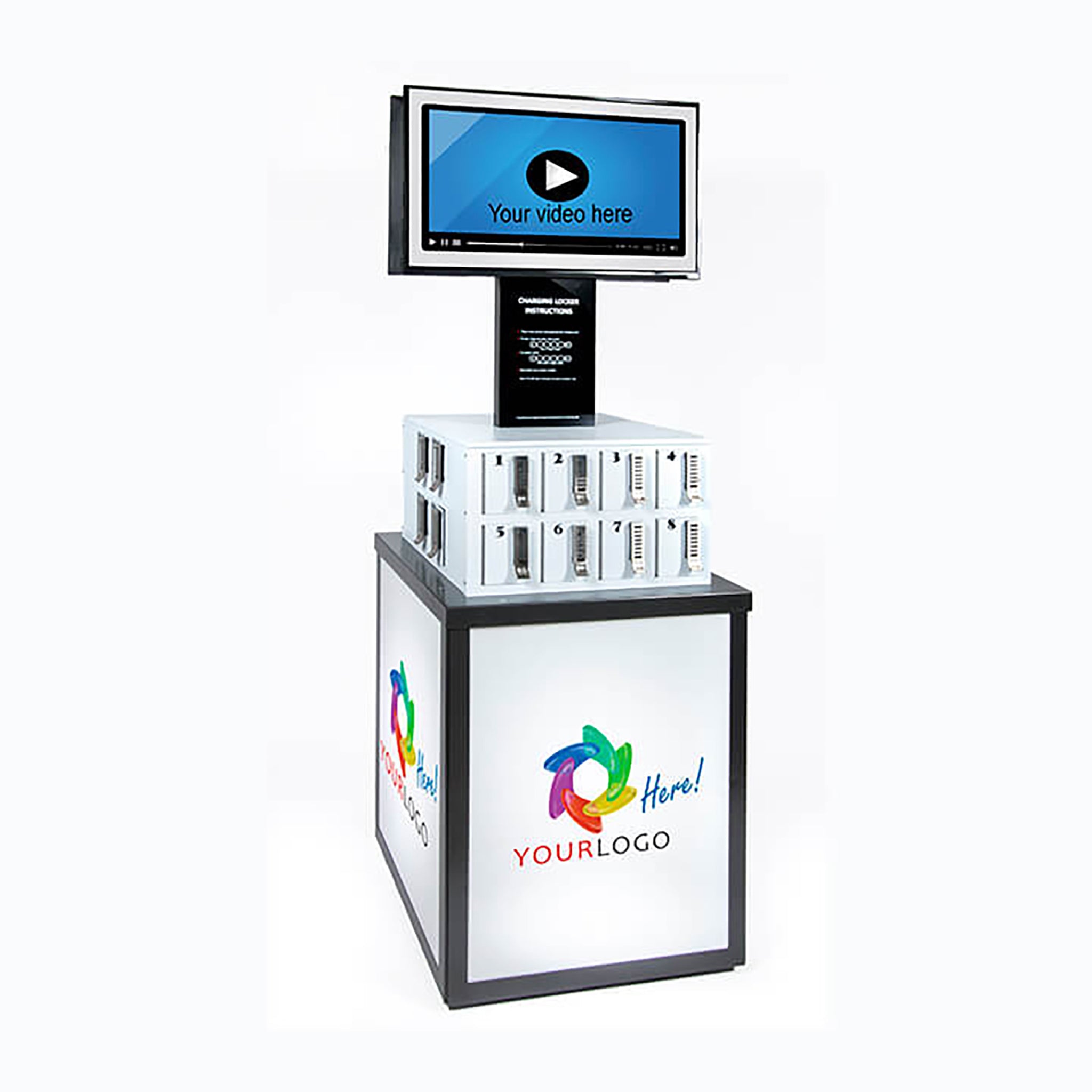 Charging Locker Cube with Display Monitor