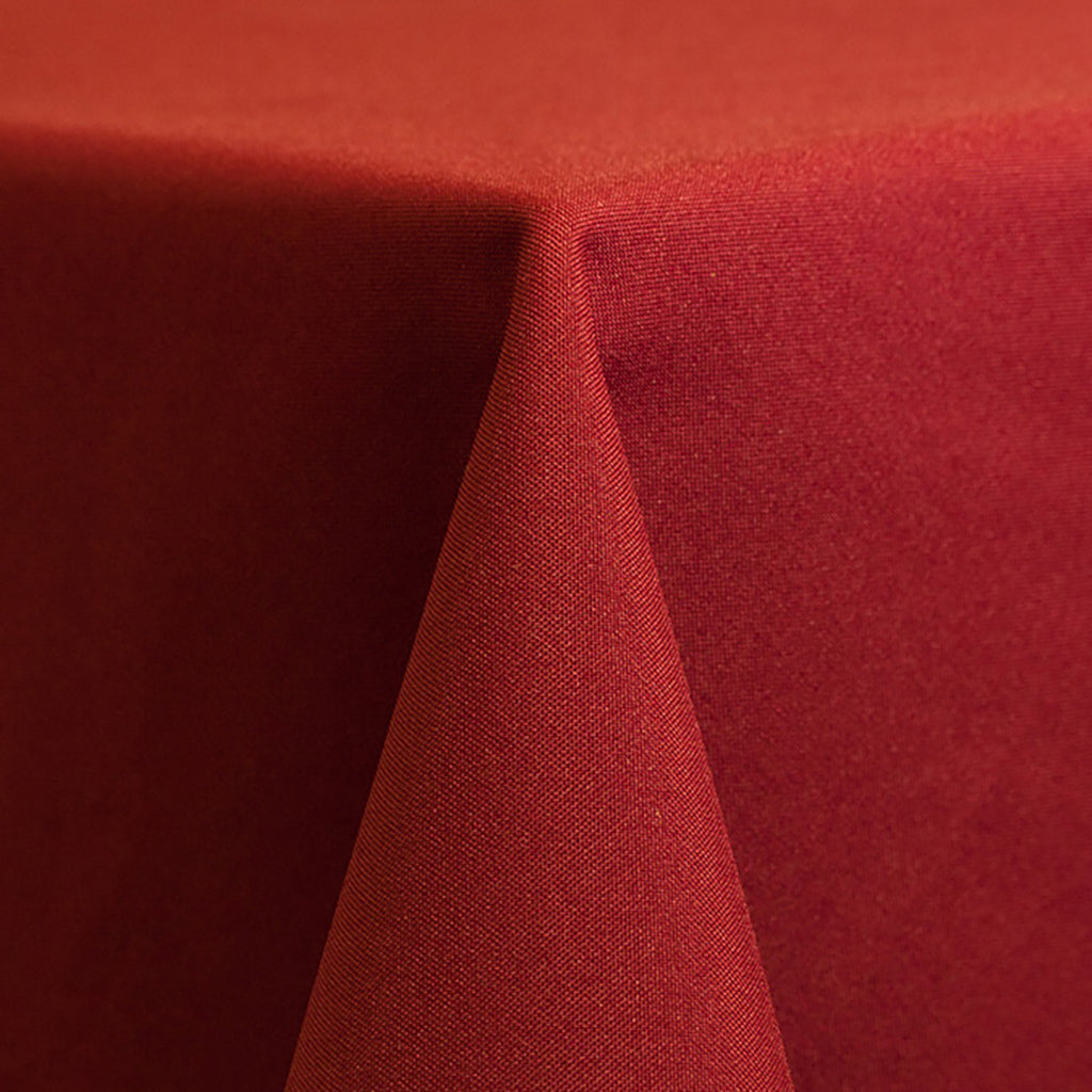 Cherry Red Solid Polyester Linen