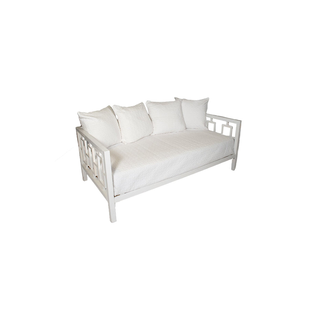 Chinoiserie White Garden Daybed