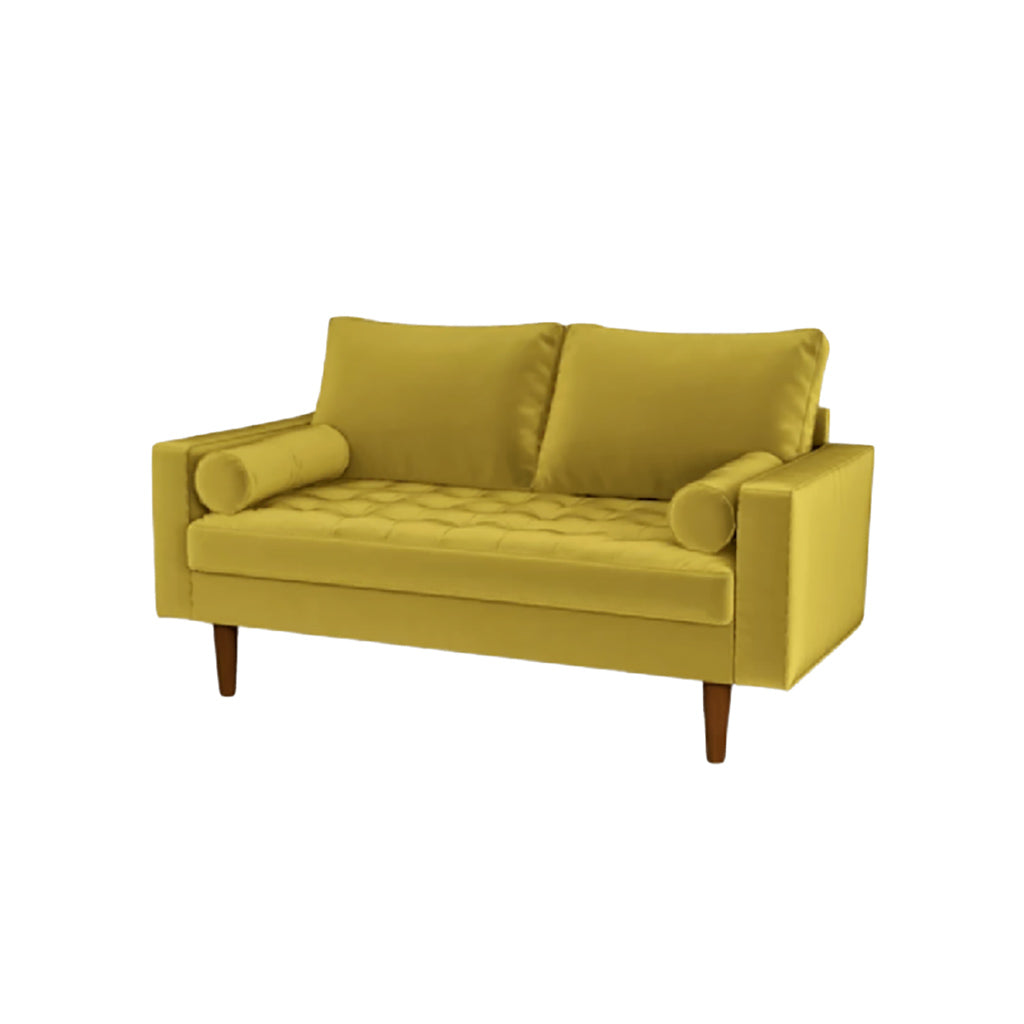Citrine Velvet Loveseat