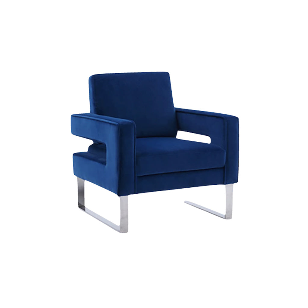 Colby Navy Velvet Chair