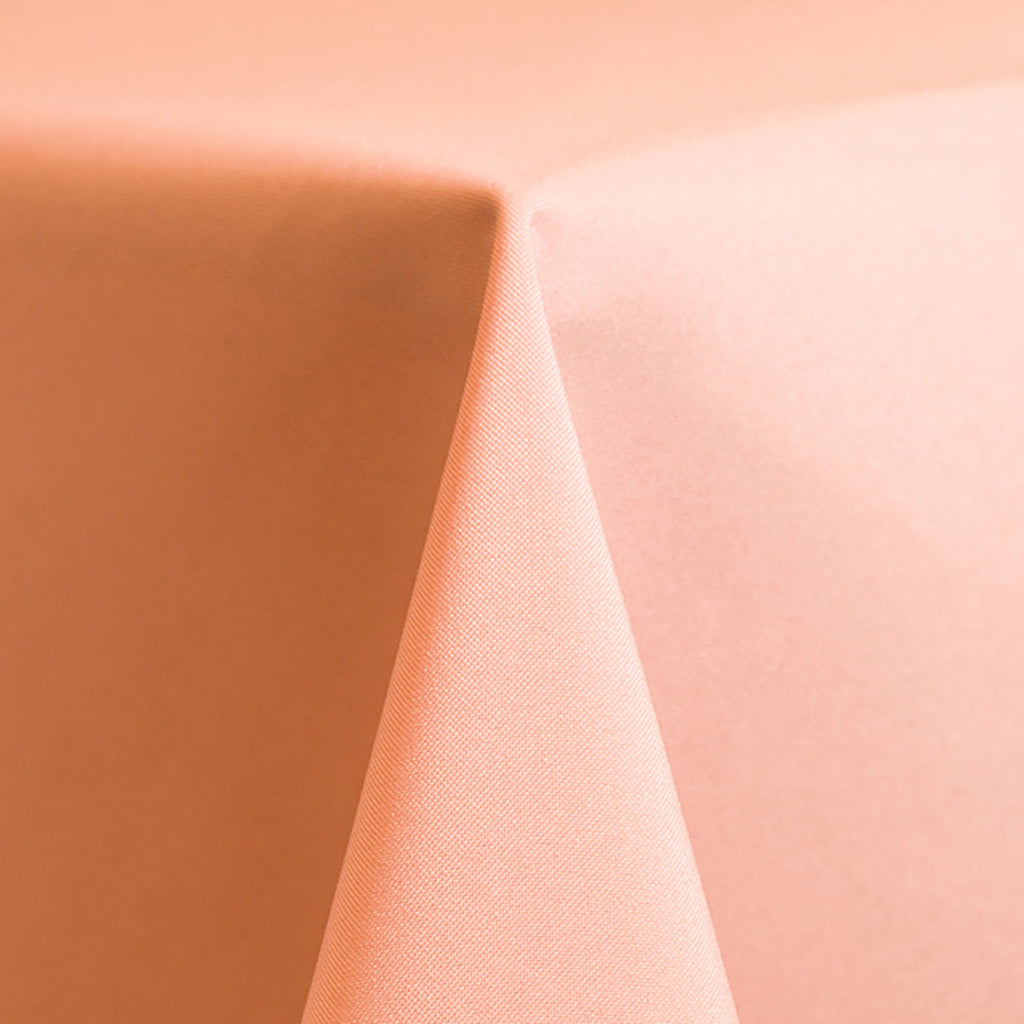 Coral Solid Polyester Linen