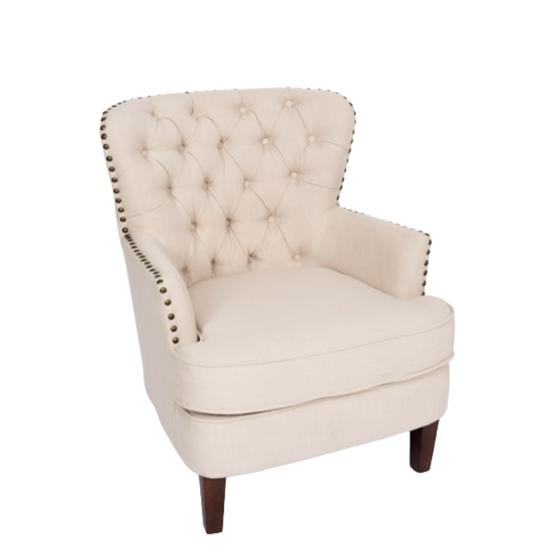 Dawson Cream Linen Club Chair