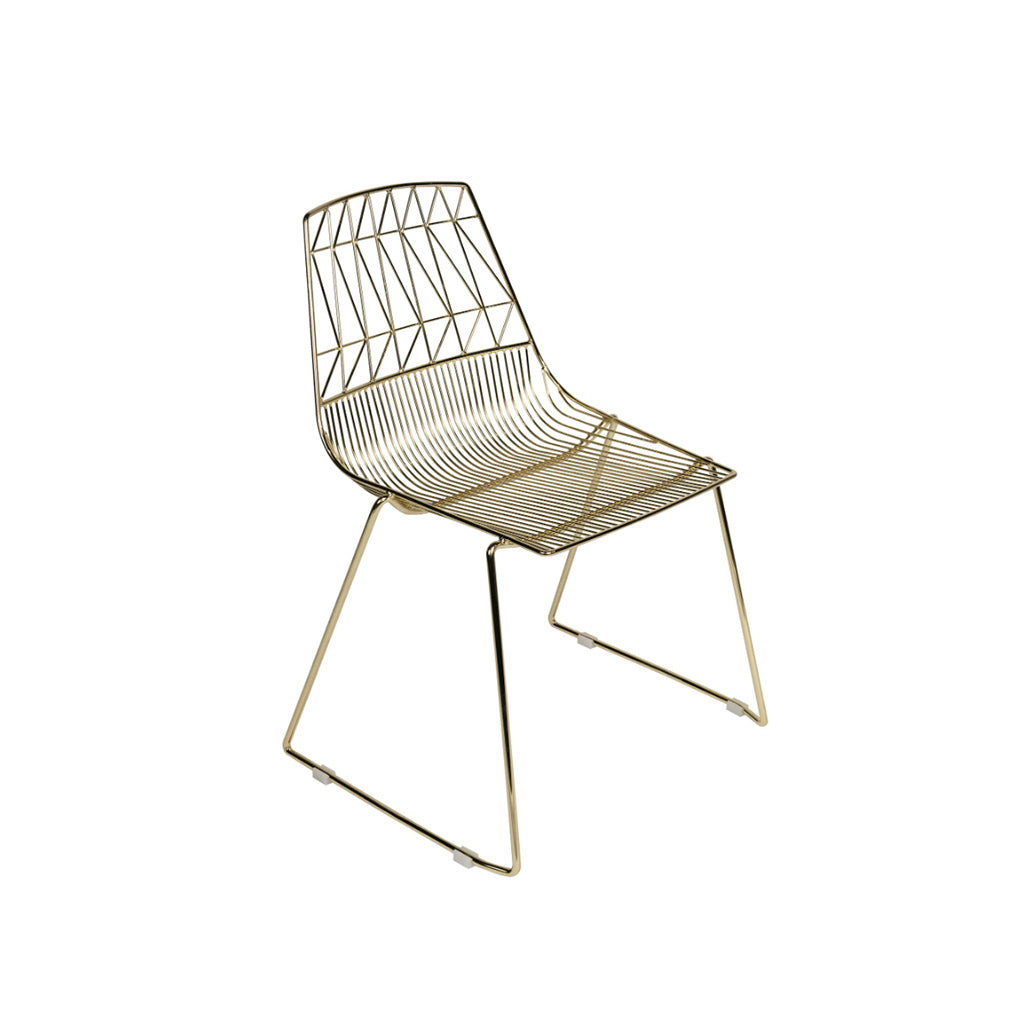 Des Gold Metal Dining Chair