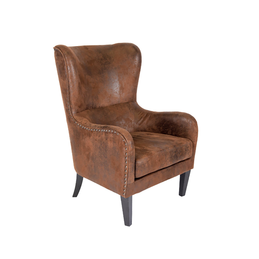 Drake Chocolate Leather Club Chair