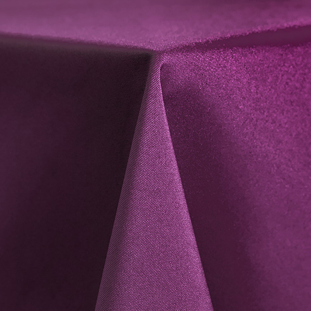 Eggplant Purple Solid Polyester Linen