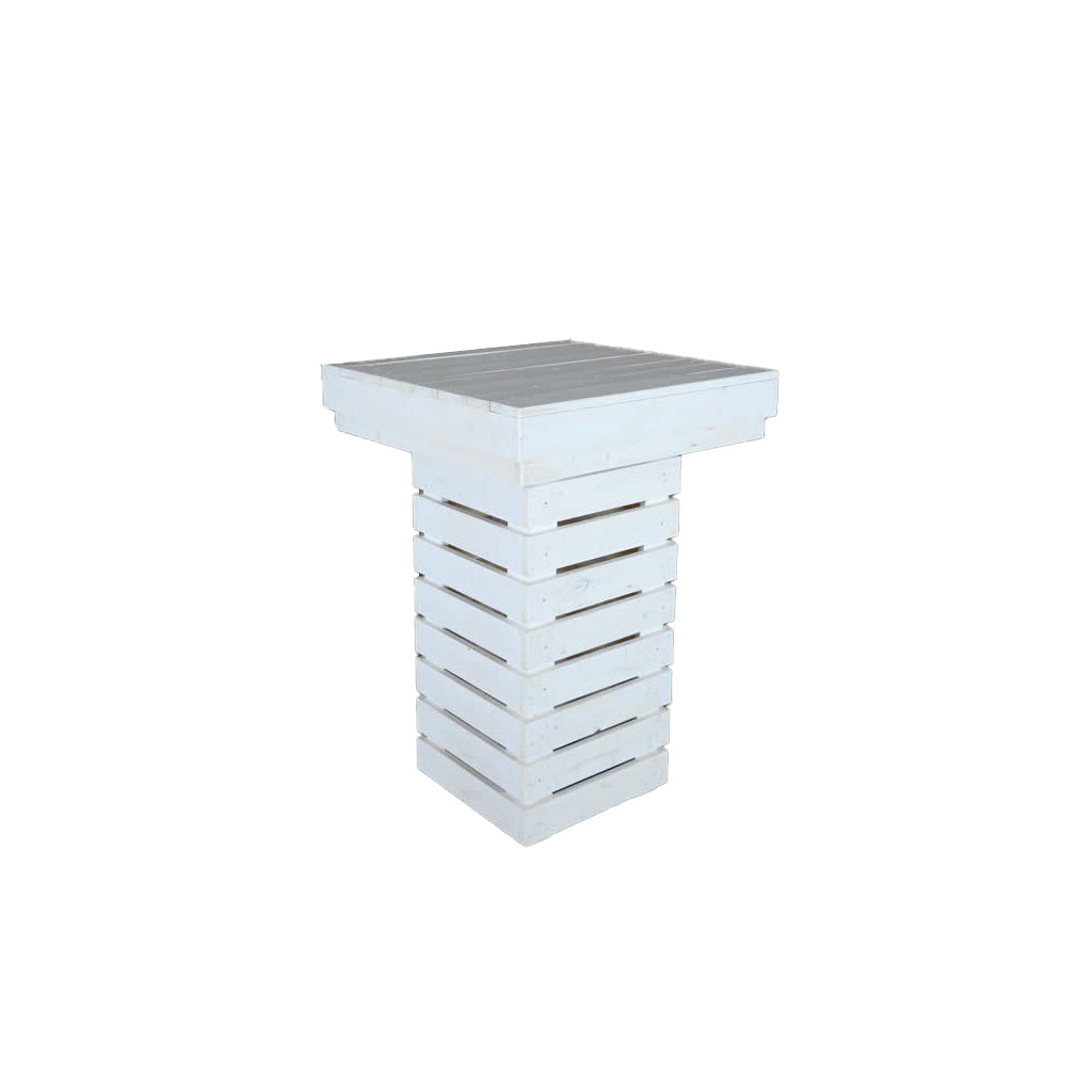 Farm White Pallet Cocktail Square Table - 30"