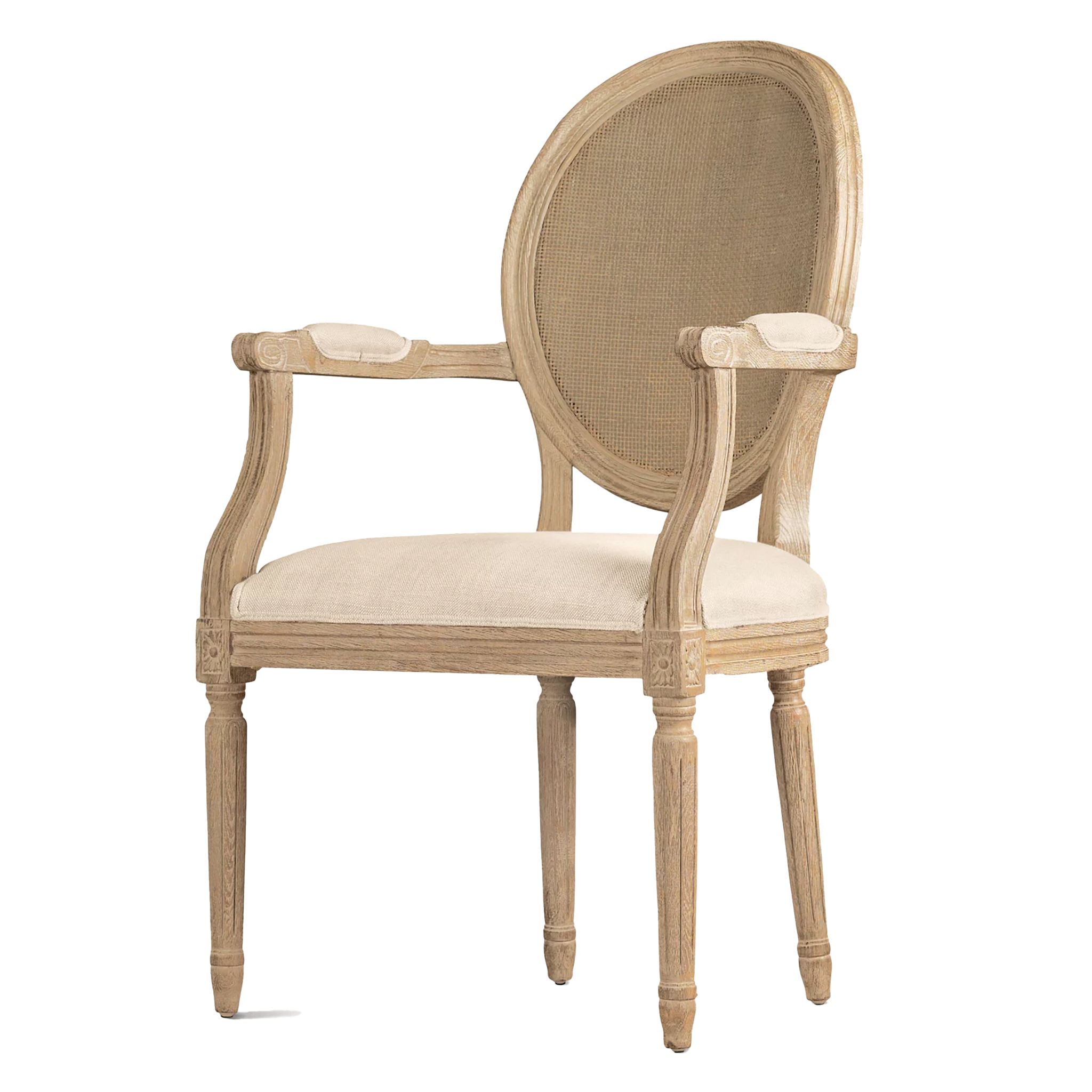 French Round Cane Back Chair