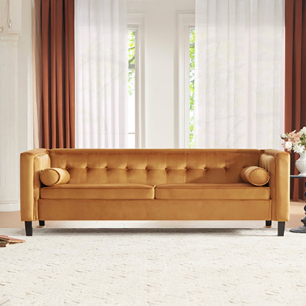 Ginger Velvet Sofa