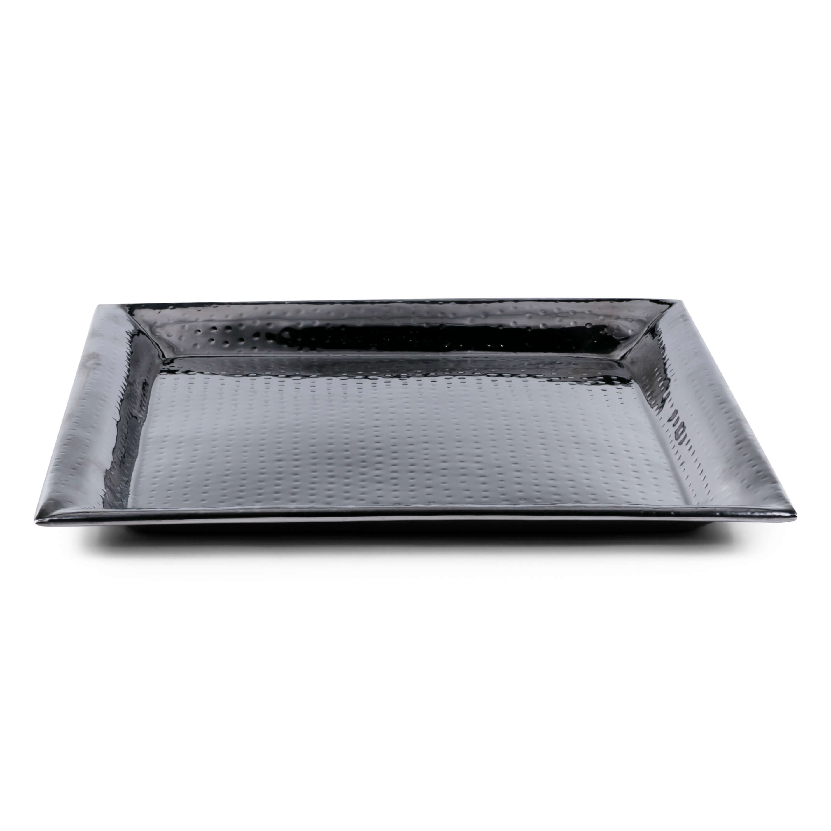 Round Hammered Stainless Tray