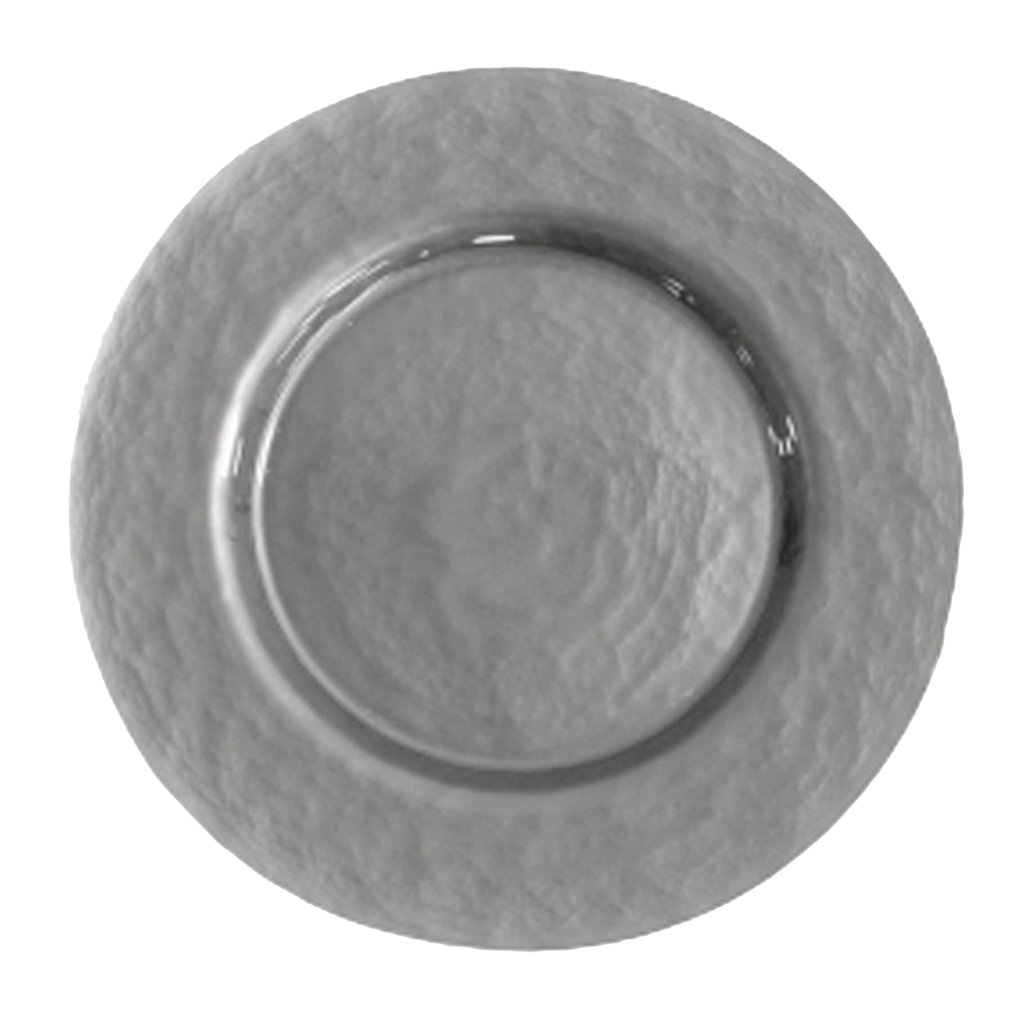 Hammered Silver Glass Charger