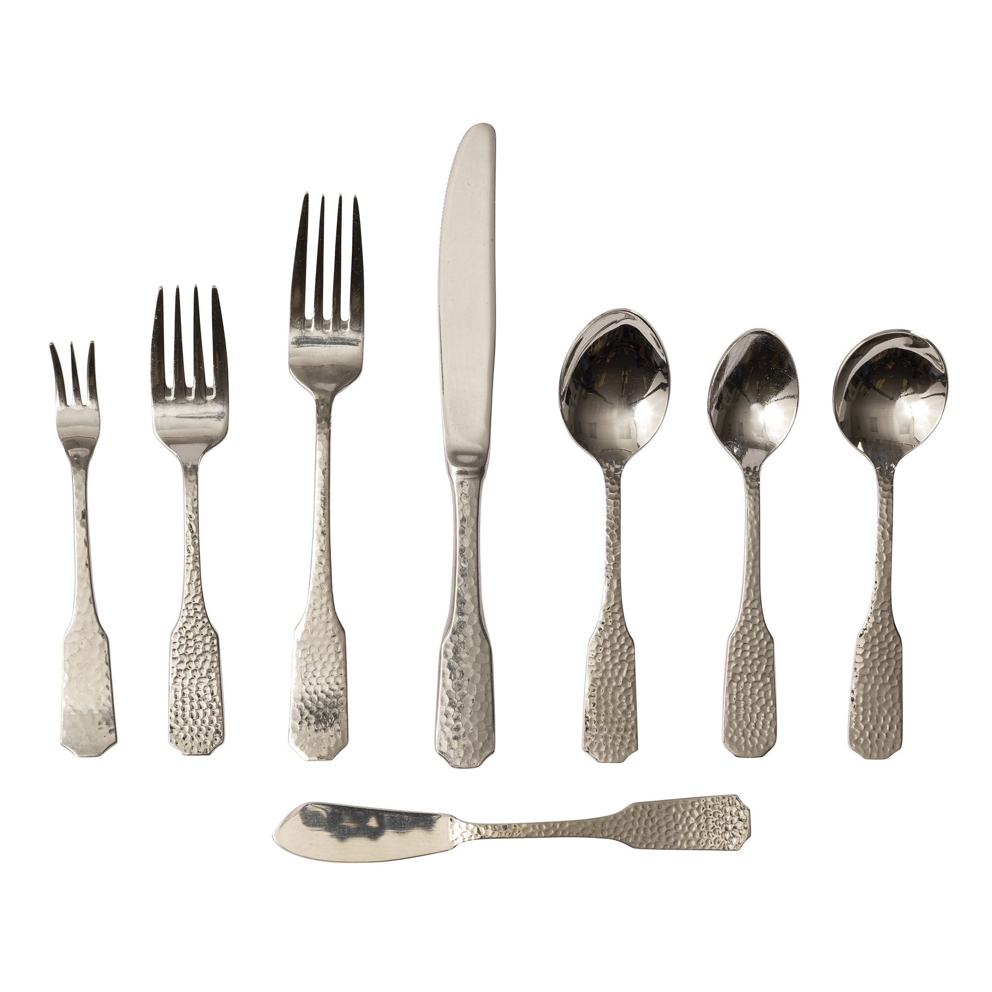 Hammered Stainless Flatware Collection