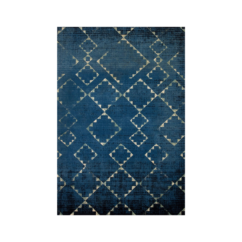 Ikat Blue Rug