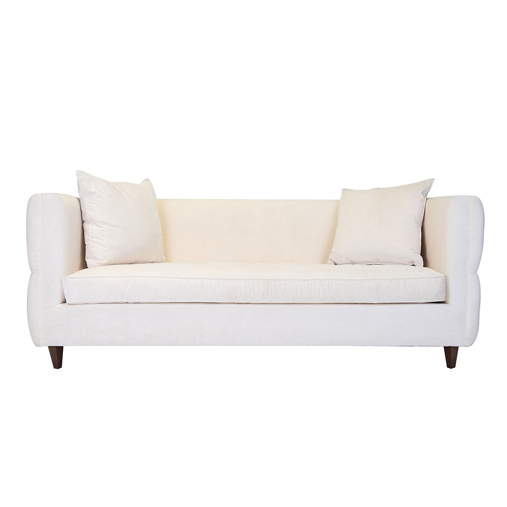 Julius Cream Velvet Tufted Side Sofa