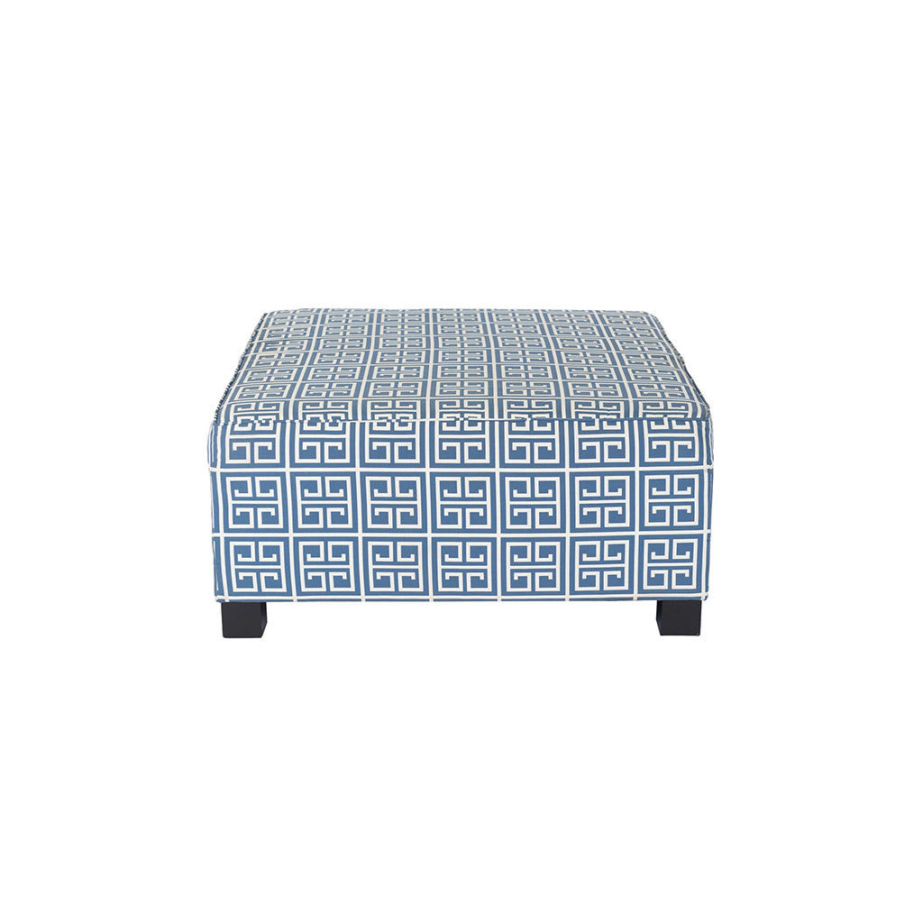 Key Hole Ocean Blue Ottoman