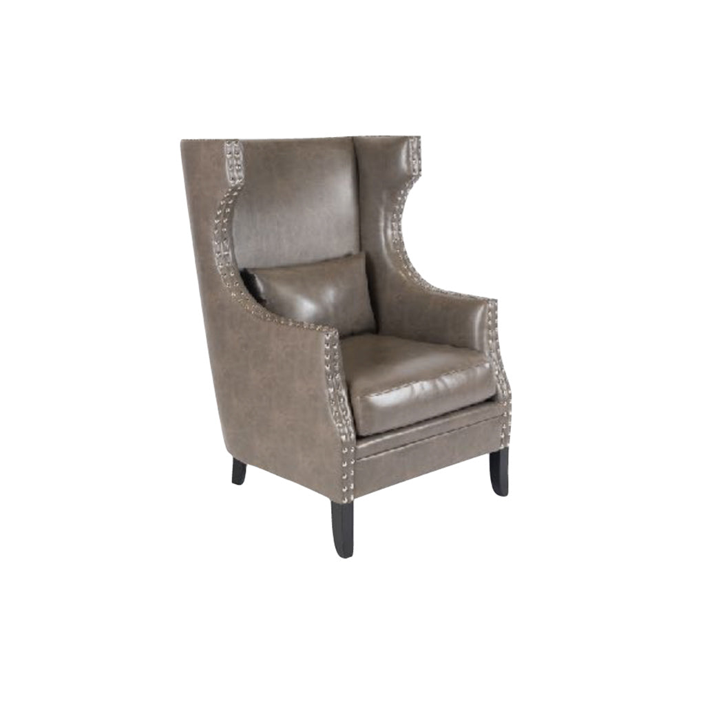 Kubric Mushroom Leather Club Chair