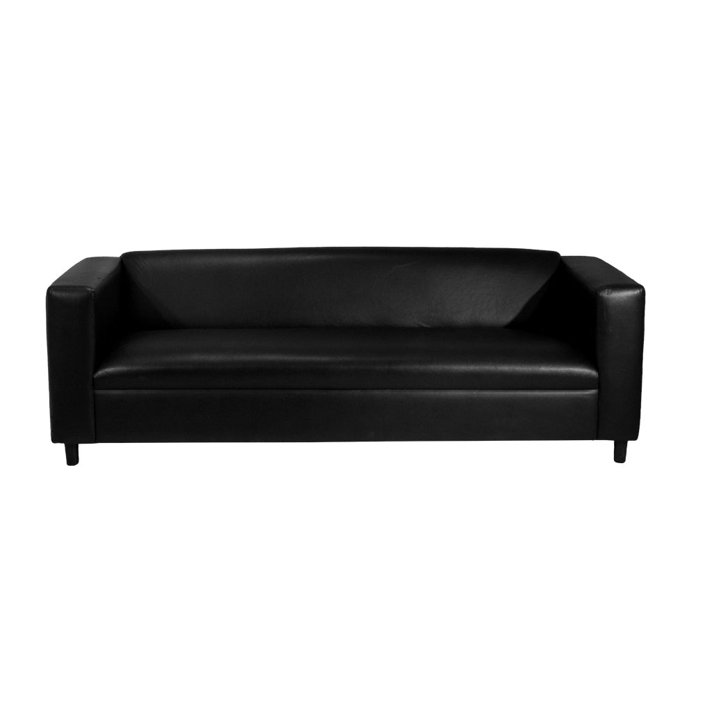 Leather Black Canal Sofa