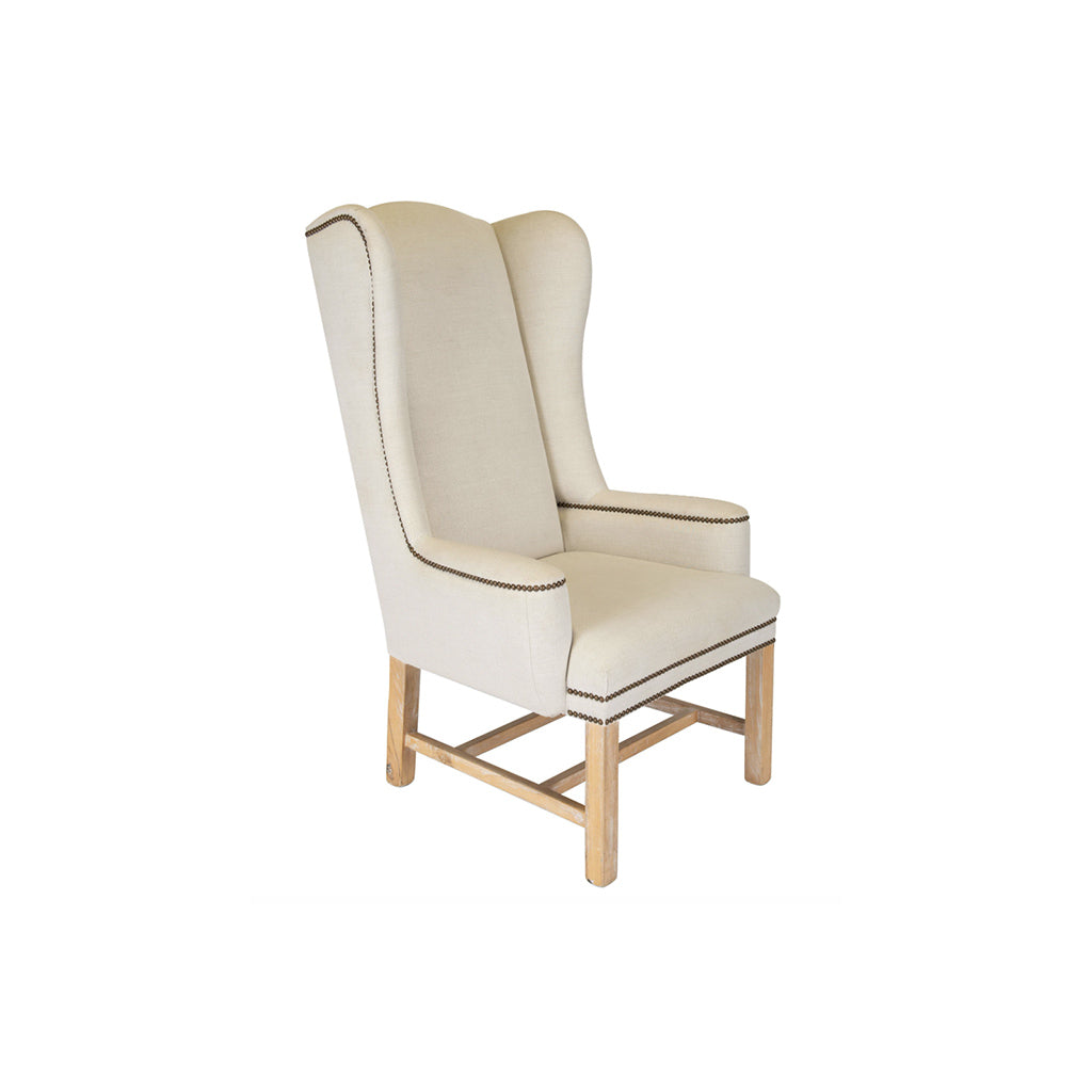 Lewiston Ivory Wingback Chair