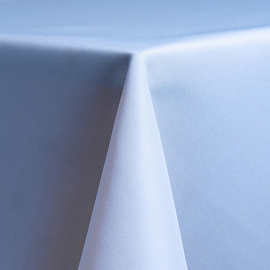 Light Blue Solid Polyester Linen