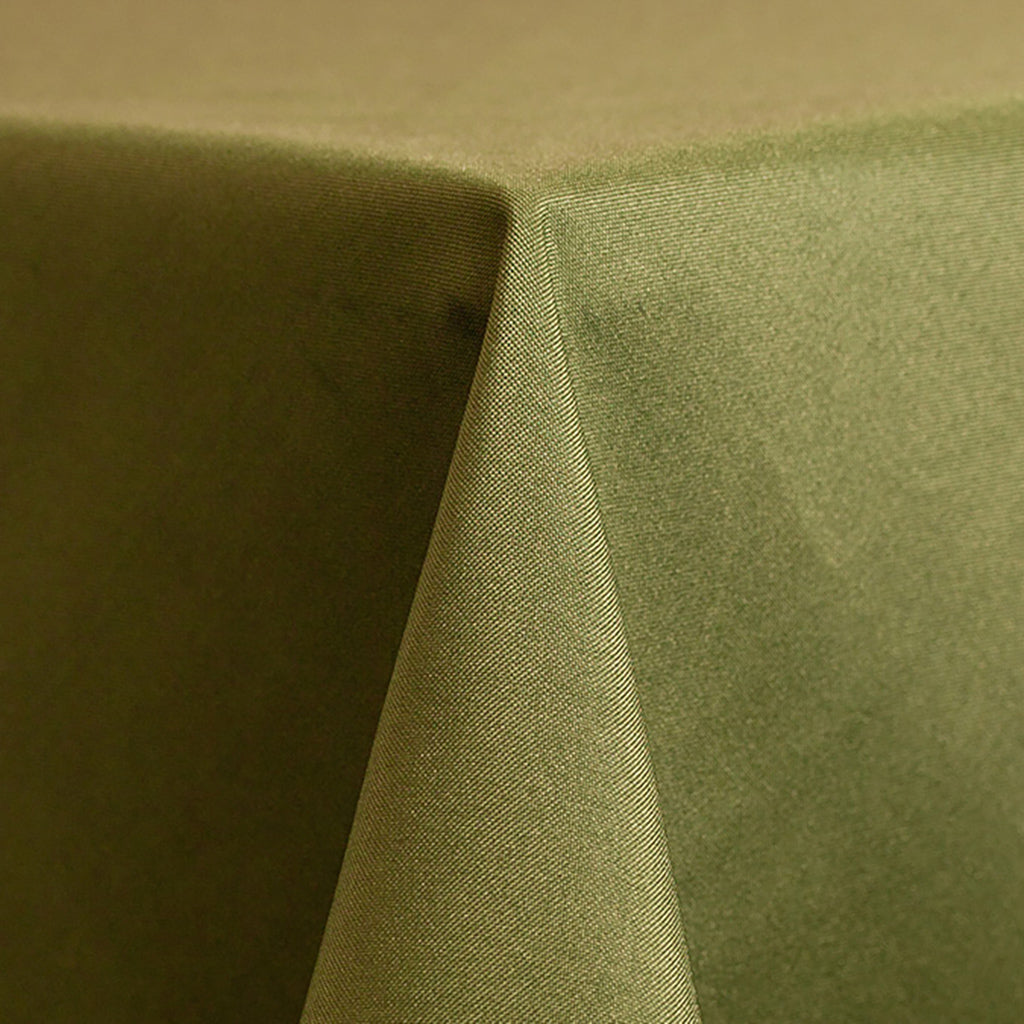 Light Olive Green Solid Polyester Linen