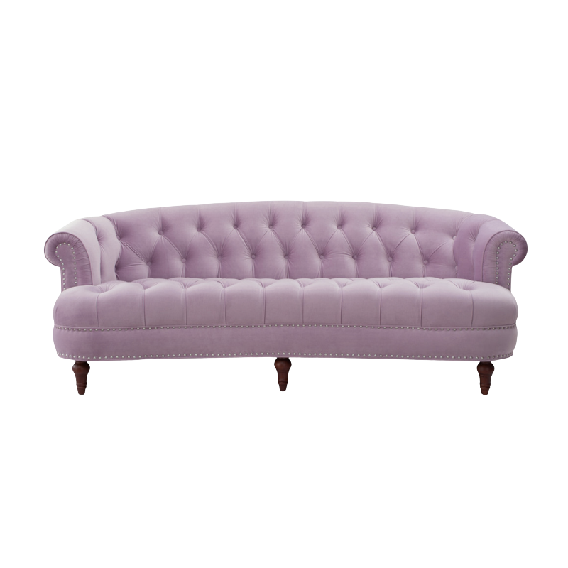 Maggie Lavender Velvet Sofa