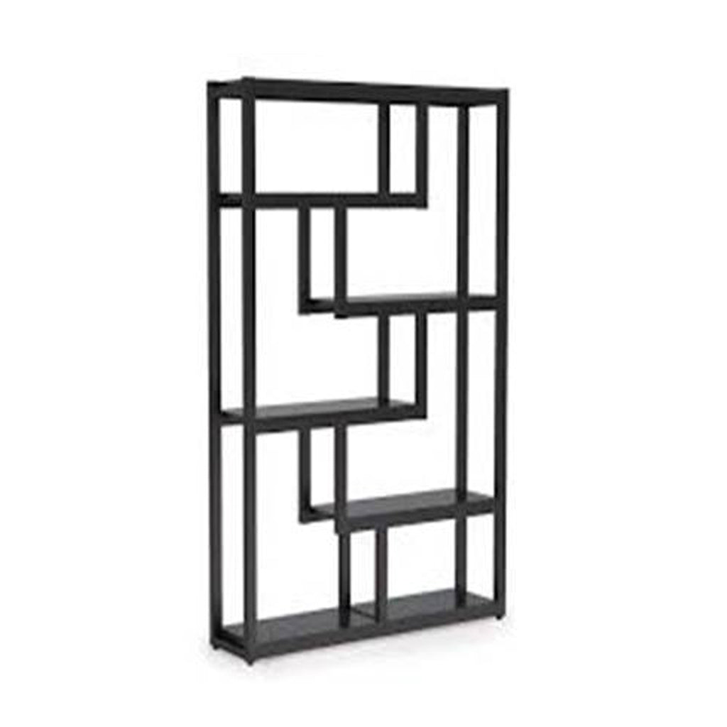 Modern Etagere Back Bar, Black