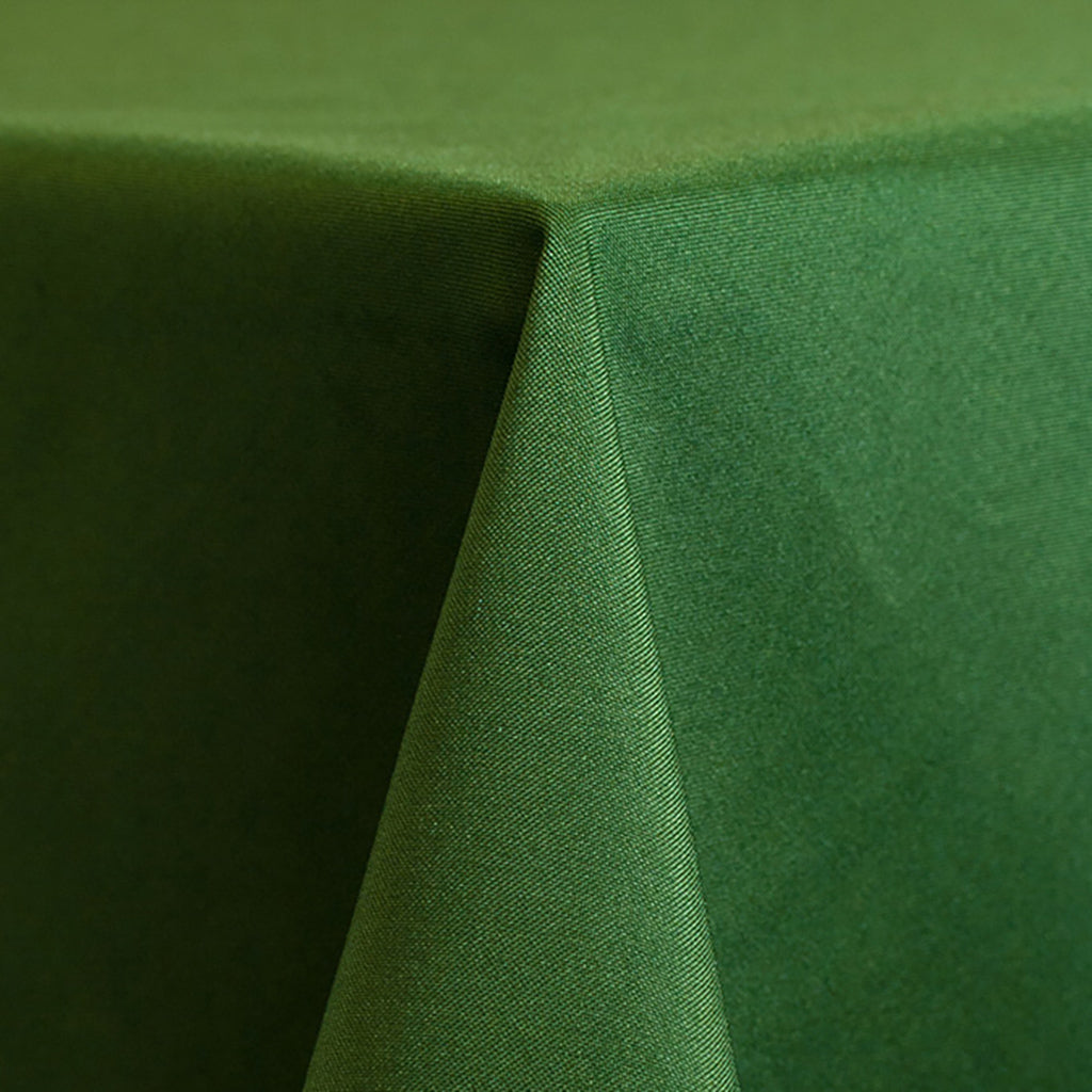 Moss Green Solid Polyester Linen