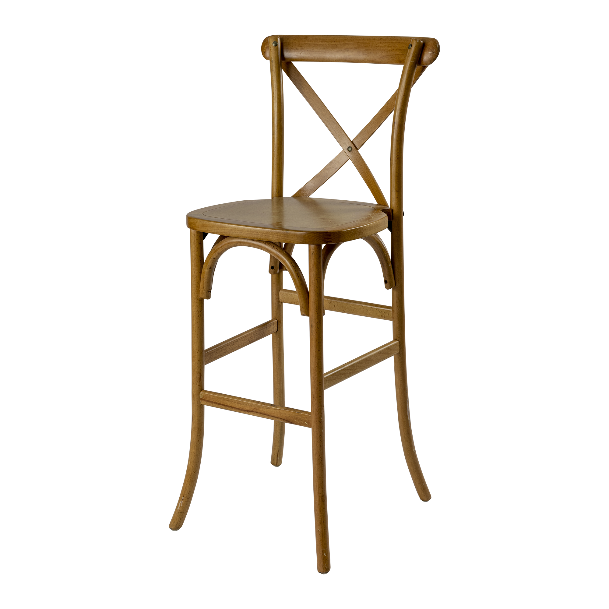Bar Stool: Natural X-Back
