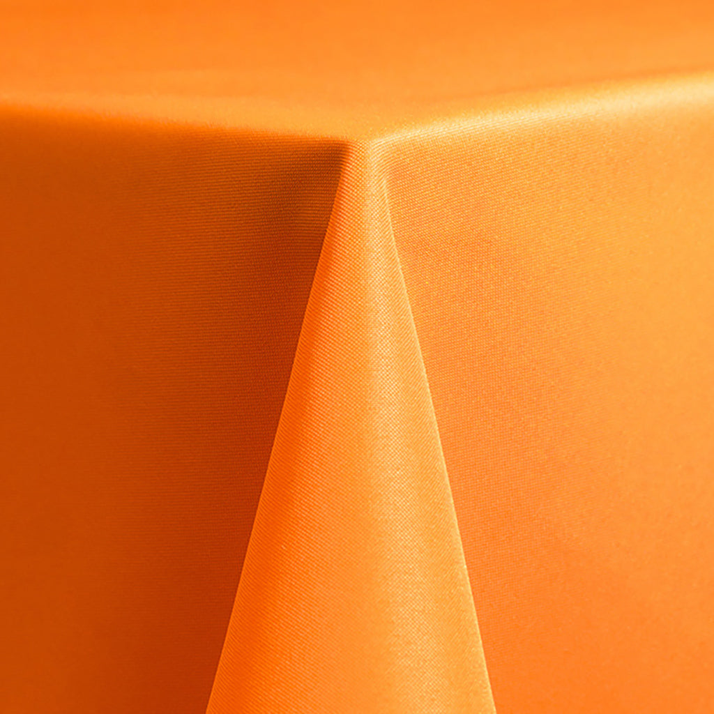 Neon Tangerine Orange Solid Polyester Linen