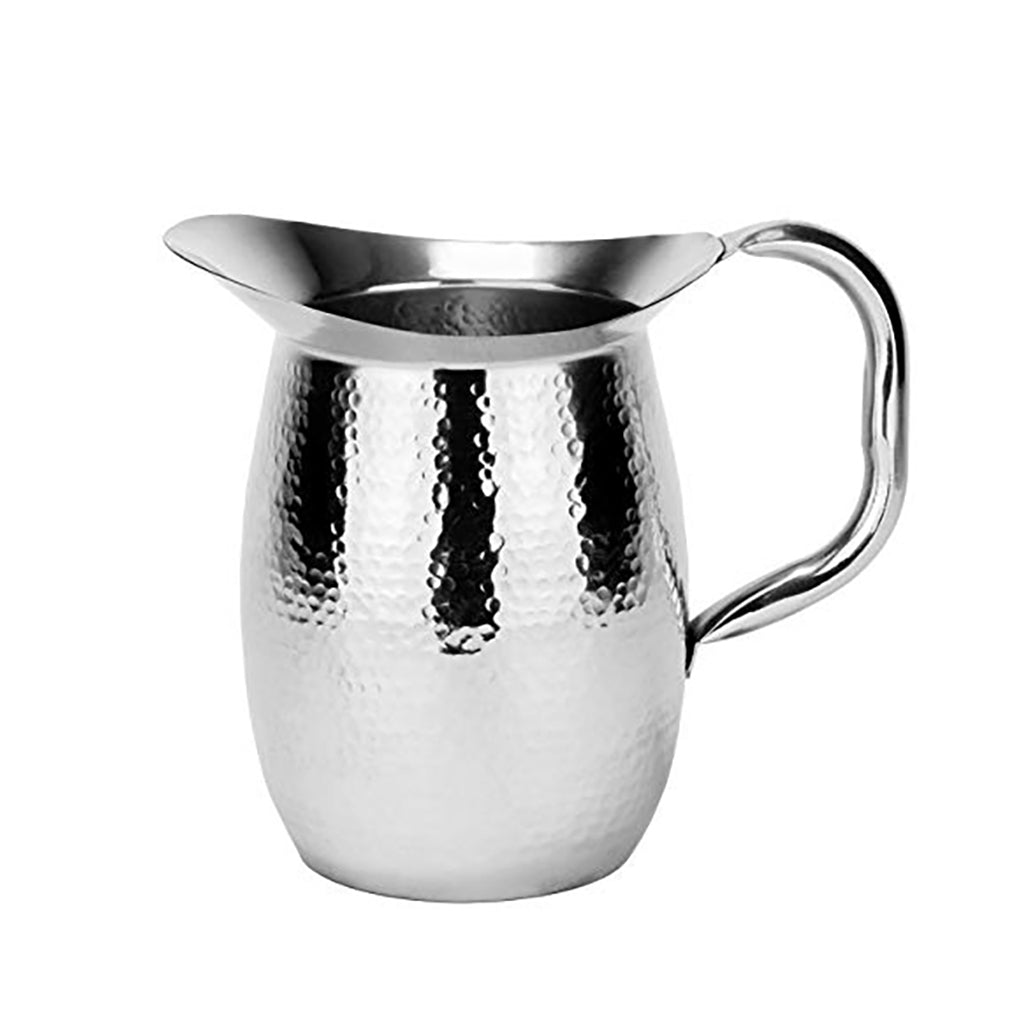 Pitcher- 64 oz Stainless Steel Hammered