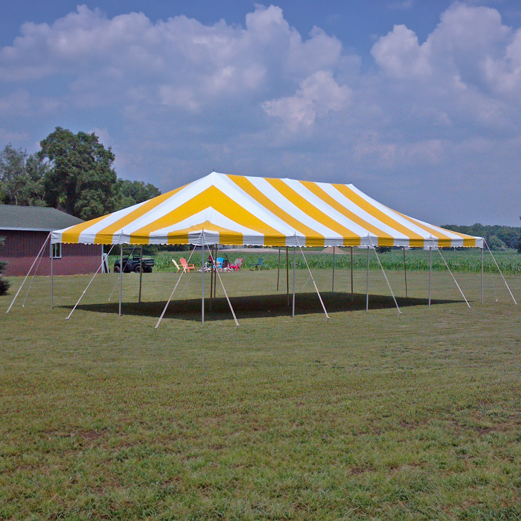 Pole Tent w/ Striped Top