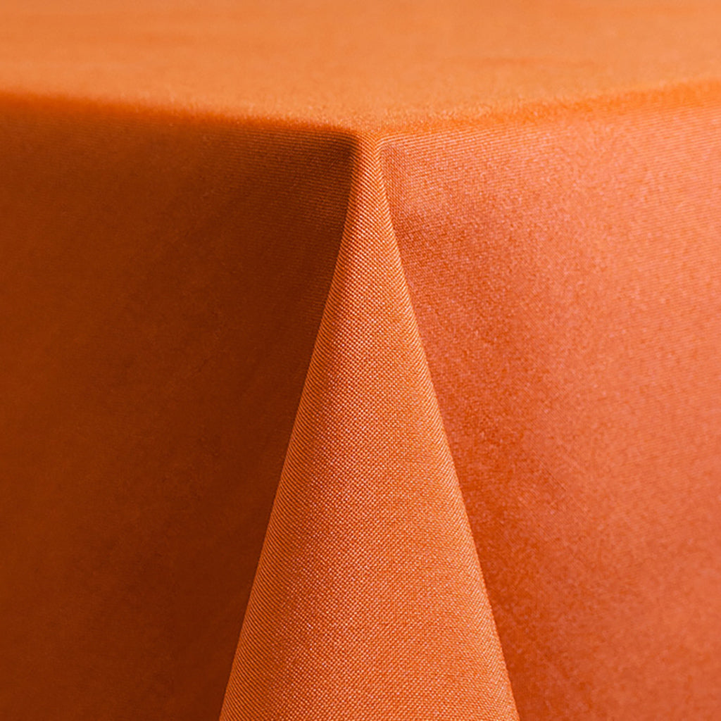 Pumpkin Orange Solid Polyester Linen