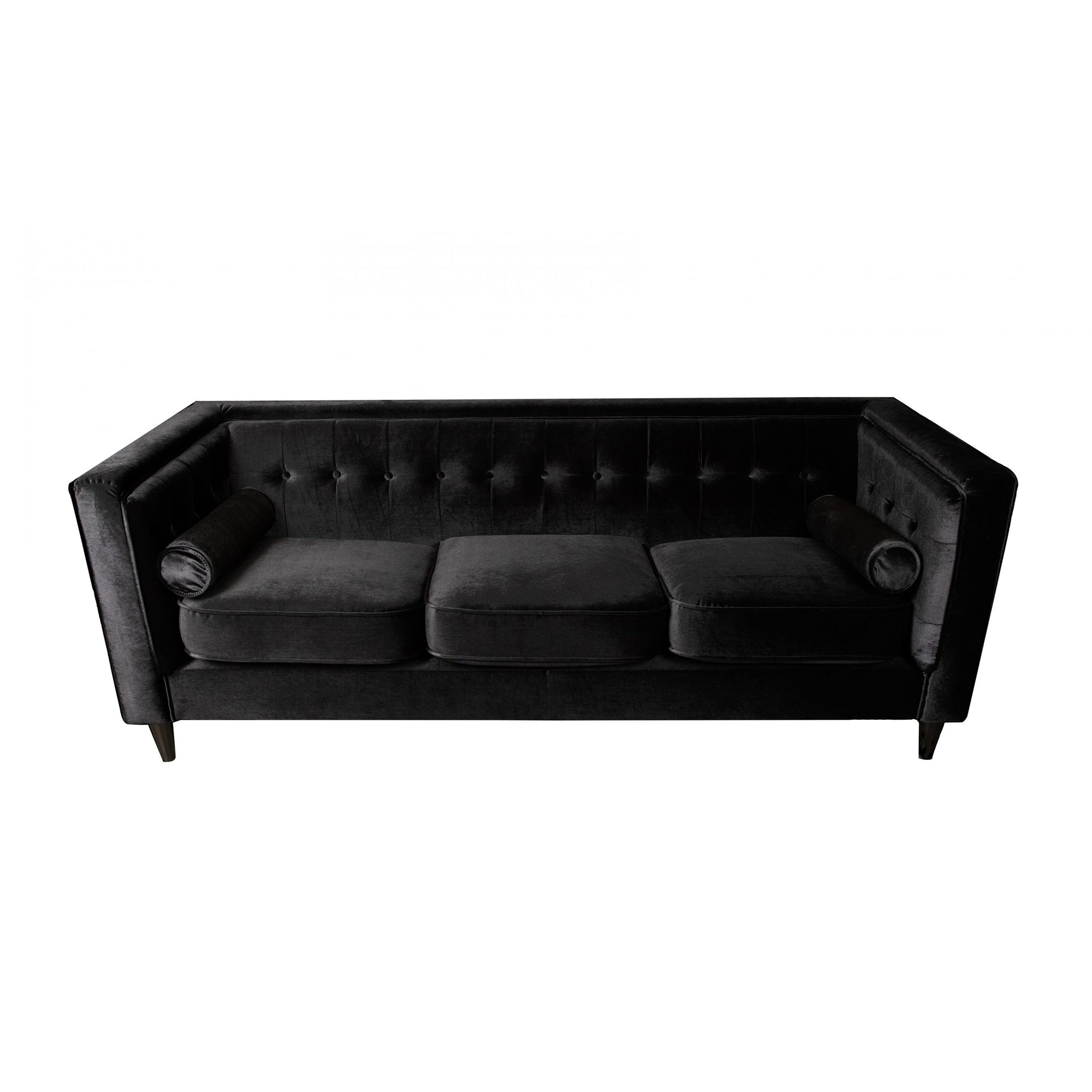 Raven Onyx Velvet Sofa