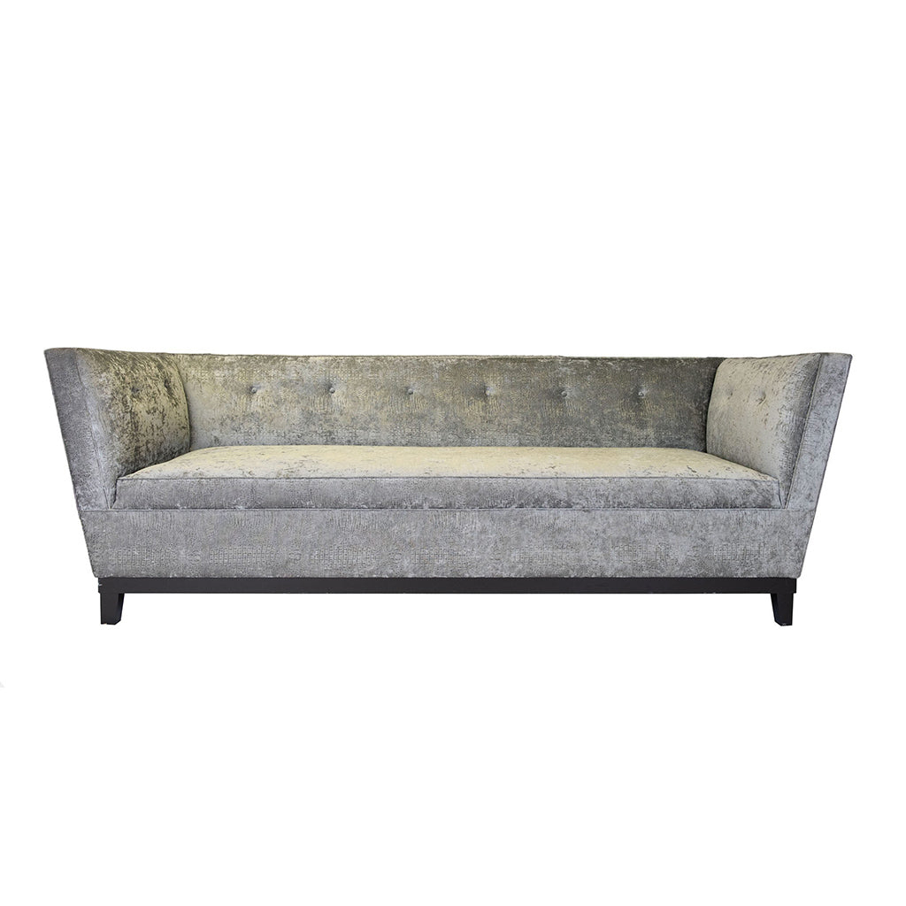 Regency Croc Silver Crushed Velvet Sofa