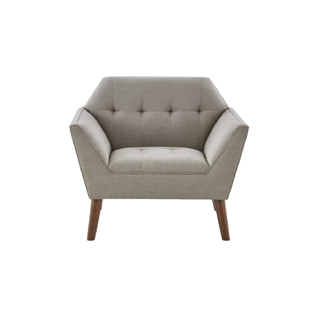 Robert Grey Herringbone Armchair