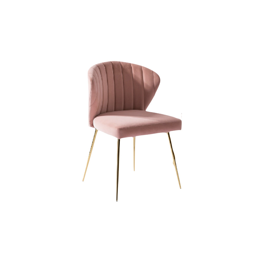 Rose Blush Velvet Dining Chair