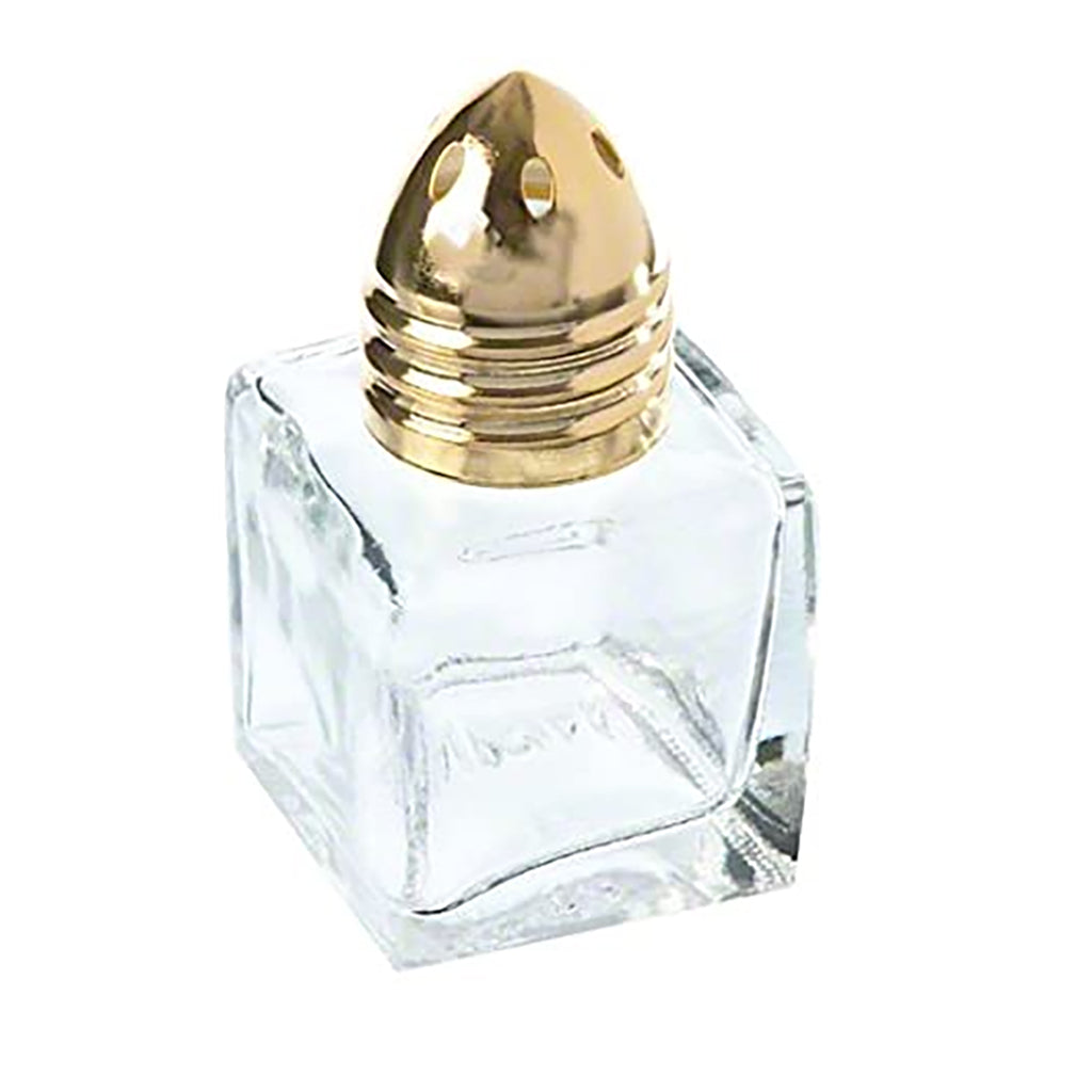 Salt & Pepper Set - Mini Glass/Gold Top